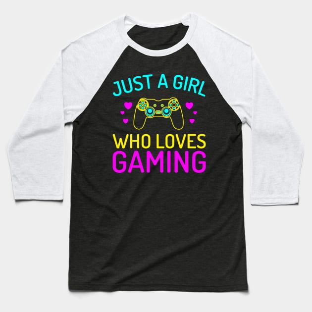 Just a Girl Who Loves Gaming Baseball T-Shirt by B3N-arts